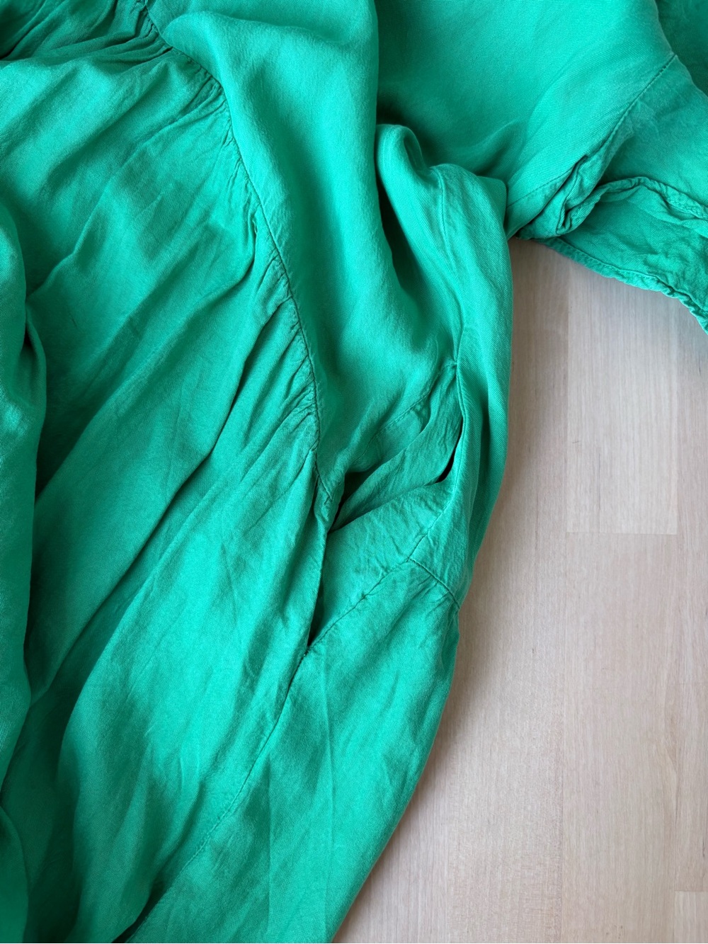 Zara Bright Green Tiered Maxi Dress - Picture 4 of 5